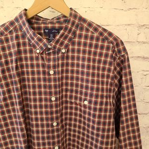 GAP Factory Slim Fit Plaid Button Down Shirt XL